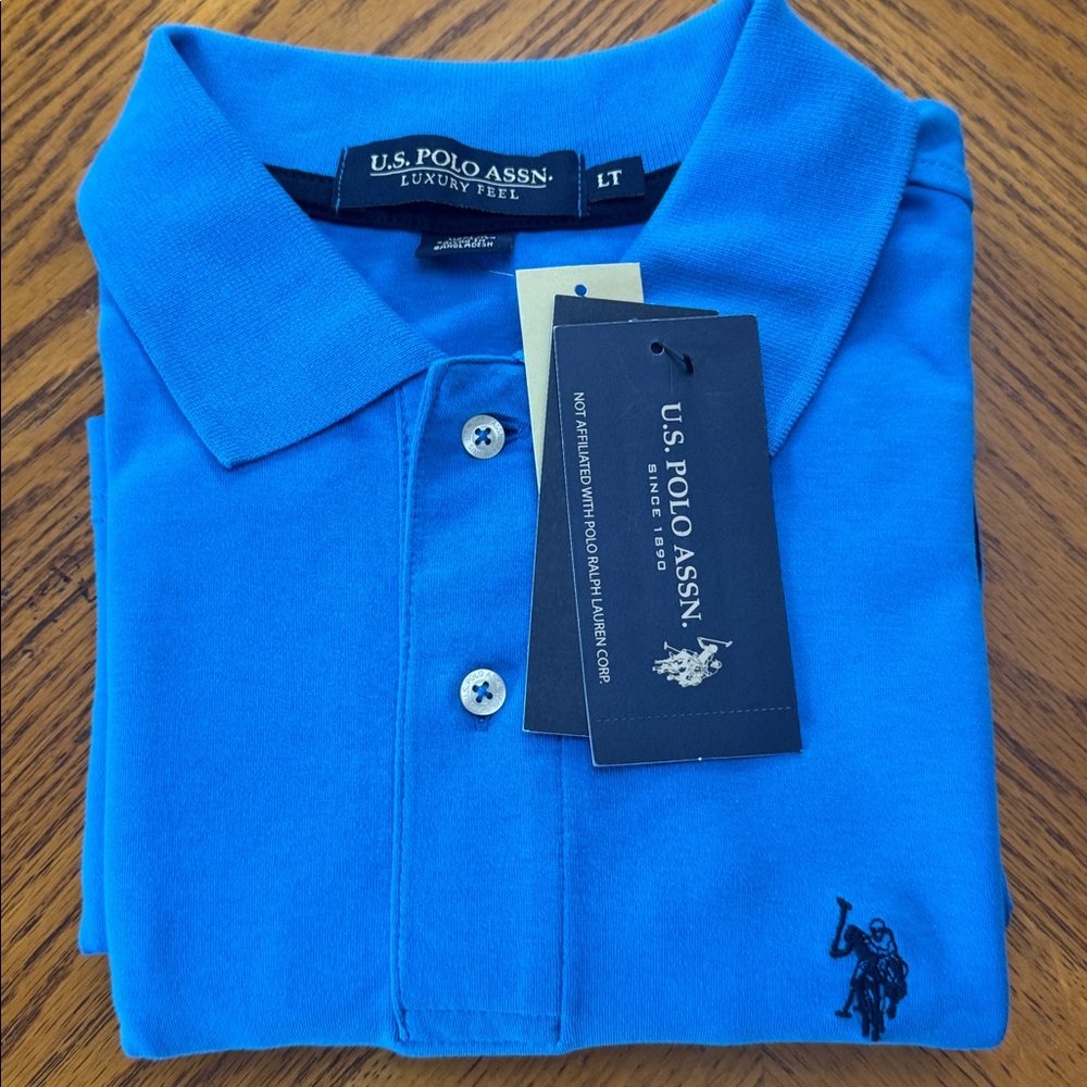 U.S. Polo Assn. Blue Polo Shirt big and tall luxury feel